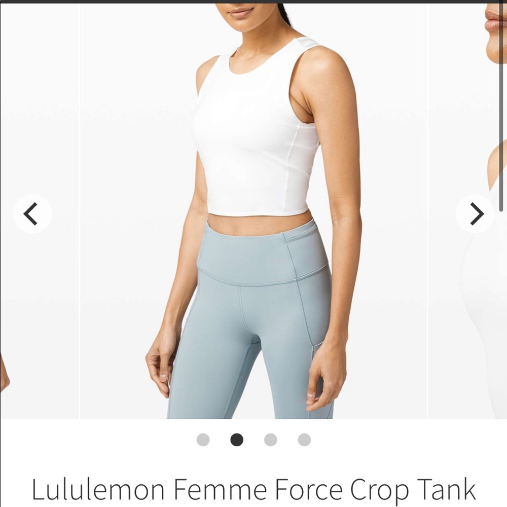 Lululemon femme force crop tank